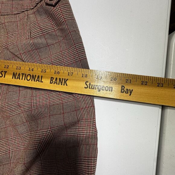 VTG 2000s Y2K MOSSIMO PLAID BOOTCUT DRESS PANTS BROWN/GREEN WOMENS 4 - Picture 7 of 11